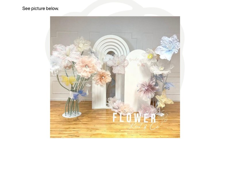 Giant oversized flowers