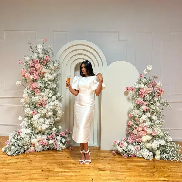 Elegant backdrop rental for a military ball in San Antonio