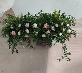 Floral chandelier decoration for a quinceañera in Austin TX