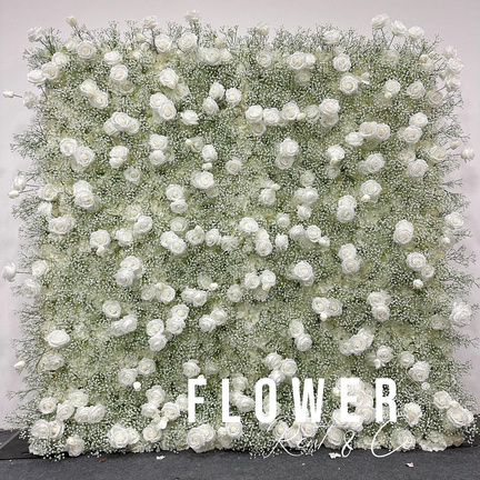 Flower wall close-up detail